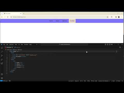 Create Simple Navbar Using HTML & CSS || How to Create Navigation Bar using HTML and CSS #css #html