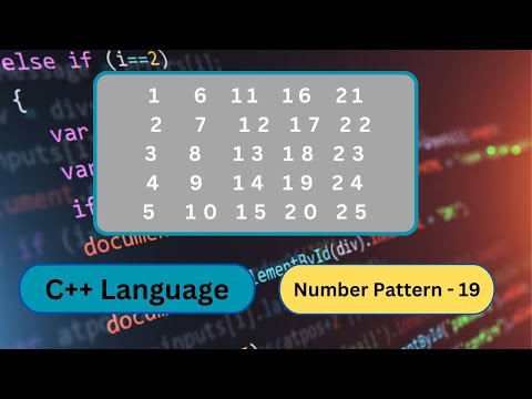 Solve any Number Pattern program part 19  in C++
