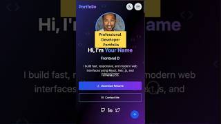 Professional Portfolio Website | React + Tailwind Short Tutorial