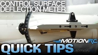 Control Surface Deflection | Quick Tip | Motion RC