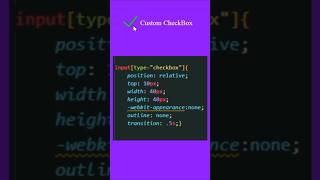 CSS Animated CheckBox |✅ Custom CheckBox In HTML and CSS (360p)