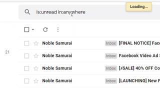In Gmail Search for messages that are not read