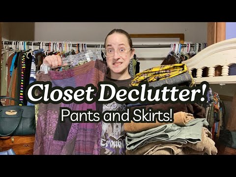 MASSIVE Closet Declutter Try On part One! Pants and Skirts!
