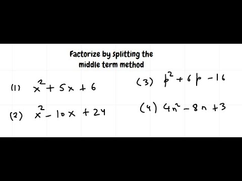 Factorize quadratic polynomial #splitting the middle term method #CBSE#GCSE#all state boards #ICSE