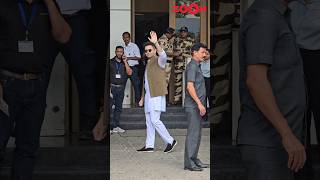Raghav Chadha WAVES at paps before heading for the security check at airport #shorts #raghavchadha