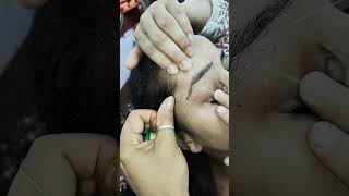 eyebrow threading tutorial #shortsvideo#youtubeshorts#beginners#eyebrowsshape#