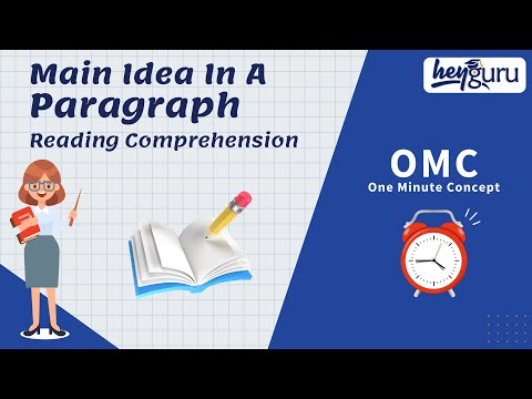 Main Idea In A Paragraph - Reading Comprehension