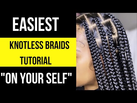 ✨EASIEST DIY knotless box braids on yourself EP.08| Beginner Friendly Tutorial. #knotless box braids