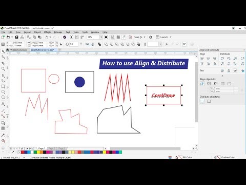 How to use Align & Distribute in Coreldraw 2018
