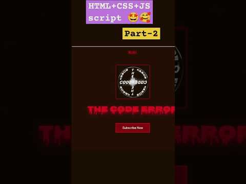 Scary Horror Website Using Only HTML & CSS | Dark Theme UI Design | The Code Error