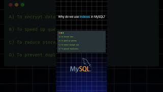 Why Do We Use Indexes in MySQL? #SQL #MySQLTips #DatabaseQuiz #Programming #devforall