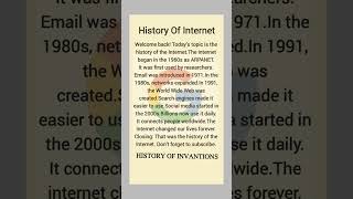 History of internet / history of invention #internet #knowledge #google #goodvibes #website