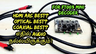 HDMI ARC INPUT BEST? OPTICAL INPUT BEST?FOR FT003 MINI DECODER