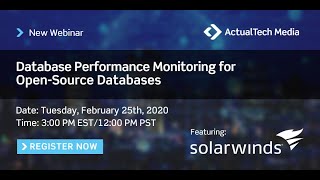 Database Performance Monitoring for Open-Source Databases with SolarWinds