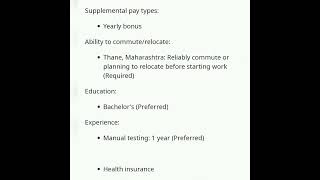 Software Testing Engineer#fresher #experienced #getemployed #youtubeshorts #softwaretestingjobs