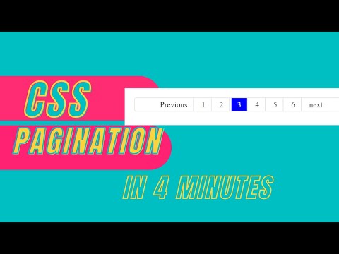 Learn CSS Pagination under 4 minutes using HTML & CSS