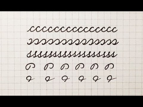 Handwriting practice, Basic cursive writing strokes