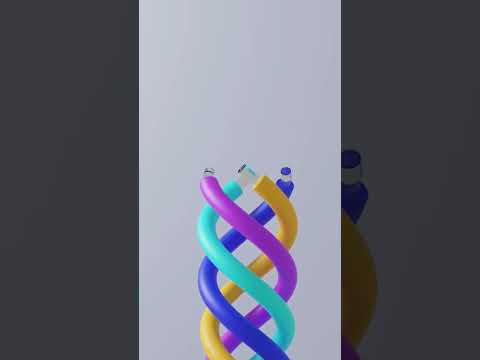 Quad helix #animation #motiongraphics #blender #shorts