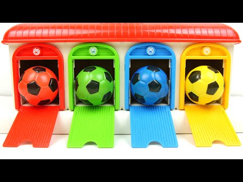 Oddly Satisfying Garage | How i Make 4 Color ASMR Garage from 4 Magic Socker Balls Mixing Cutting