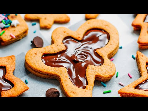 Vegan Chocolate Linzer Cookies
