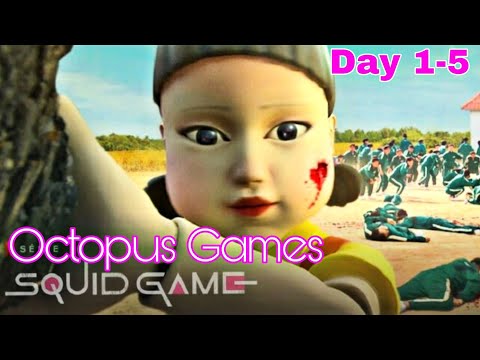 Squid Game Android Gameplay | Octopus Games - K Challenge | Day 1, 2, 3, 4, 5 Gameplay