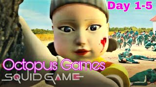 Squid Game Android Gameplay | Octopus Games - K Challenge | Day 1, 2, 3, 4, 5 Gameplay