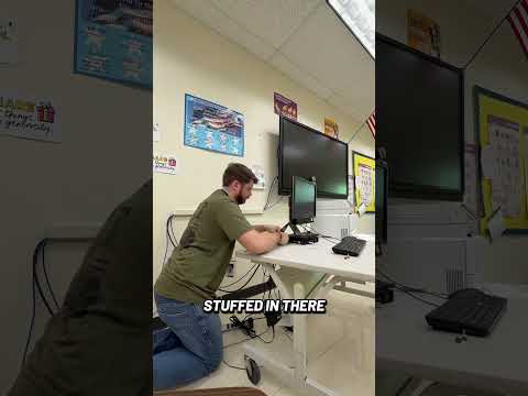 Simple desktop cable management #techsupport #itsupport #work #cablemanagement