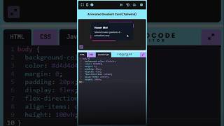 Code #120 | Animated Gradient Card (Tailwind) #coding #html #css #webdesign #tailwindcss