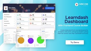 Learndash Dashboard Overview : WordPress eLearning Marketplace Solution
