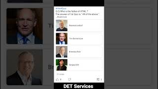 Who is the Father of Html ? #htmlquiz #html #htmlshorts #shorts