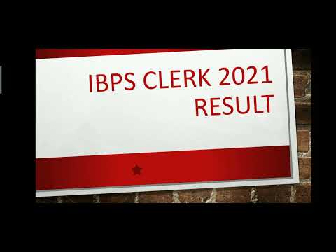 IBPS clerk 2021 result update
