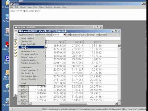 Inputting Data using EViews