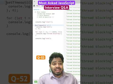 (Q-52) Most asked JavaScript Output interview questions and answers #javascript #interview