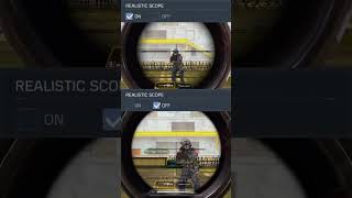 Realistic Scope Comparison - CODM #shorts #codm #codmobile #mobilegaming #fps #settings #aim
