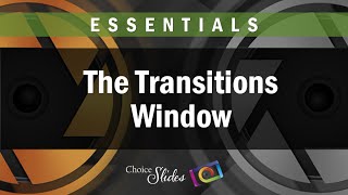 Photopia Essentials - The Transitions Window