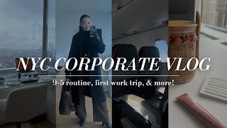 VLOG: starting my nyc corporate job, first travel event, 9-5 morning routine!