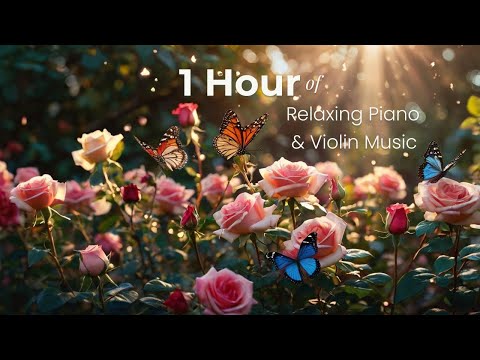 🌸 1 Hour of Relaxing Violin & Piano 🌹🦋 Gentle Music for Peace & Focus