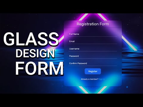 Design a Sleek Glassy Registration Form Using HTML and CSS
