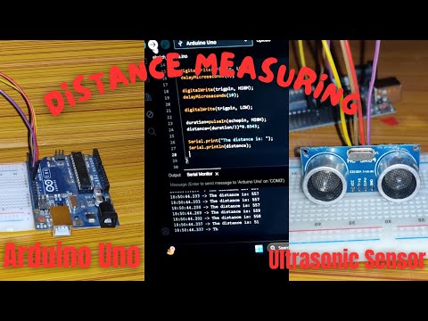 Distance measuring using Ultrasonic sensor || Ultrasonic Sensor Project #arduinoproject #ultrasonic