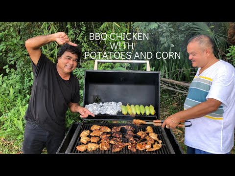 Amazing bbq chicken with potatoes and corn | Barbecue chicken | Grill chicken | bbq chicken recipe.