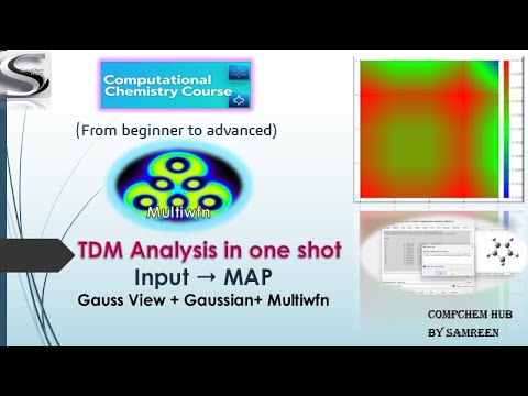 🔥 TDM Analysis 🚀 Step-by-Step | Input ➝ TDM-Map with GaussView + Gaussian + Multiwfn