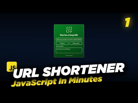 Create a Custom URL Shortener using Javascript, HTML, CSS