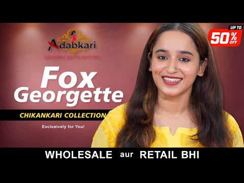 Stunning fox Georgette Lucknowi Chikankari kurtis | #wholesalelucknowikurtis #chikankari #kurti
