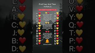 Find Your And Their INITIALS 💚 INITIAL SIGNS #crush #foryou #initials #love #sign #tiktok
