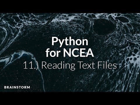 Python for NCEA | 11.) Reading Text Files
