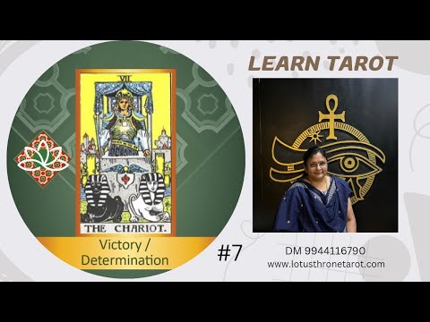 No 7 - The Chariot - Tarot Card Meanings - Learn Tarot - DM 9944116790
