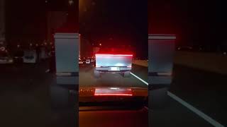 This driver used 99% of his luck when the Cybertruck panic-braked ⚡🚚😳