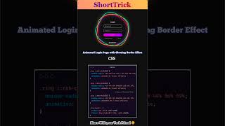 Animated Login Page with Glowing Border Effect | CSS Tutorial #html #css #webdesign