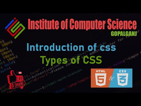 Introduction of CSS and Type of CSS in Advance HTML and CSS3 Tutorial in Hindi