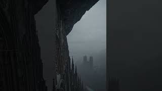 Whispers Beneath the Stone #GothicArchitecture #DarkAesthetic #MoodyVibes #FoggyView